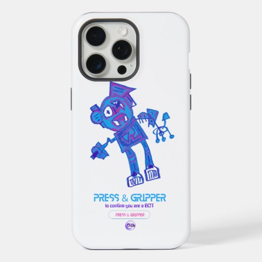 Robot Press & Gripper iPhone 15 coque (Verso)