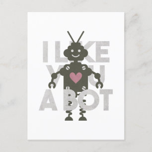 Robot Pun: Ik hou van jou als bot Briefkaart