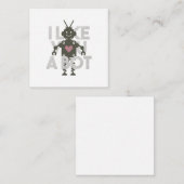 Robot Pun : Je t'aime une carte de note pour robot (Devant / Derrière)
