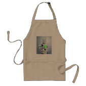 Robot Pushing Power Button Sci-Fi Apron Standaard Schort (Voorkant)