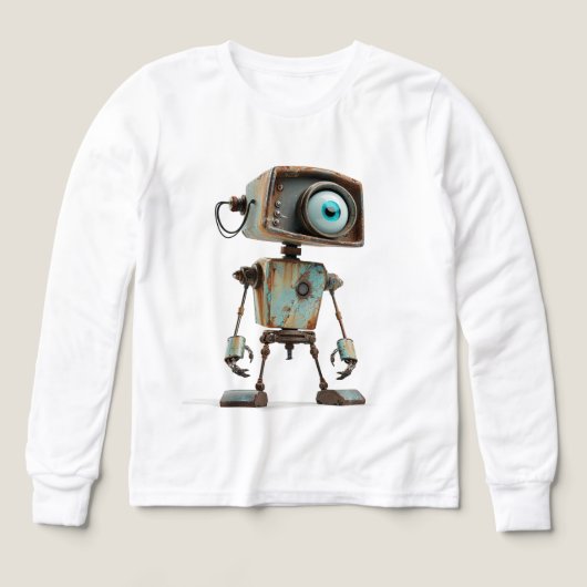 Robot rétro rouillé - Explorateur à grand rayon (Motif recto)