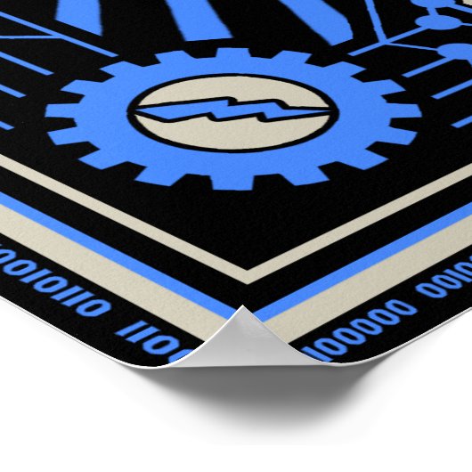 Robot Revolt Blue Poster (Hoek)