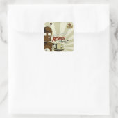 Robot Roast Vierkante Sticker (Tas)