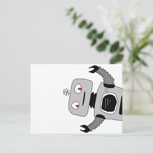 Robot Robot Briefkaart (Staand voorkant)
