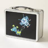 Robot & Robot Chien Lunchbox inoxydable (Dos)