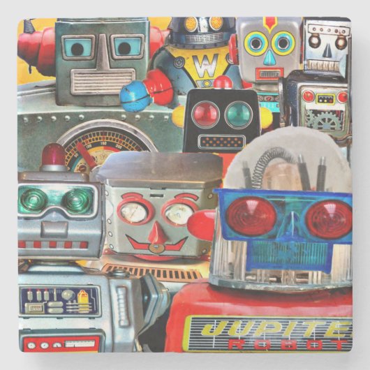 Robot,  Robot Stenen Onderzetter (Voorkant)