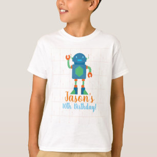 Robot Robotica Verjaardagsshirt voor Jongens T-shirt