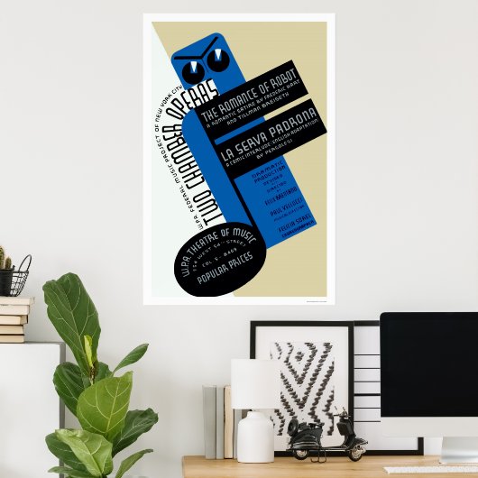 Robot Romance New York 1938 WPA Poster (Thuiskantoor)