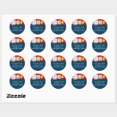 Robot Ronde Adreslabels Sticker (Vel)