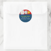 Robot Ronde Adreslabels Sticker (Tas)