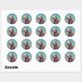 Robot Ronde Sticker (Vel)