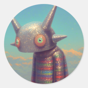 Robot Ronde Sticker