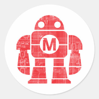 Robot Ronde Sticker