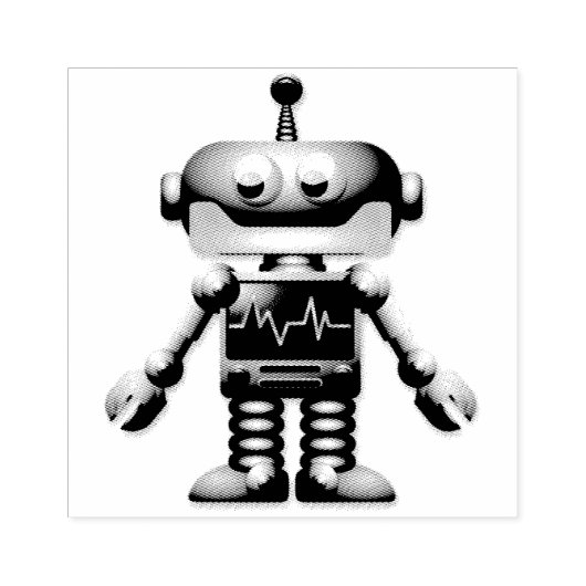 Robot Rubberstempel (Afrduk)