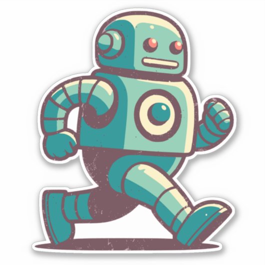 Robot Runner Sticker (Voorkant)