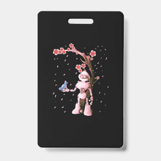 Robot Sakura Japanse Kersenbloesem Bloem Cadeau Badge
