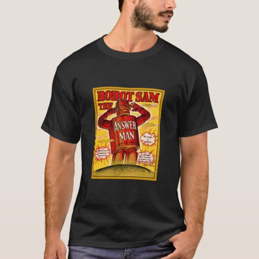 Robot Sam - Het antwoord Man T-shirt (Voorkant)
