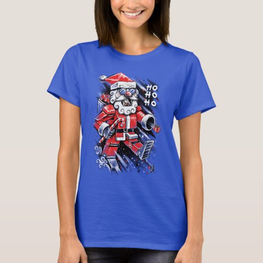Robot Santa Claus T-shirt (Voorkant)