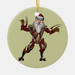 Robot Santa Keramisch Ornament