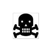 Robot schedel crossbones silhouet kunst stempel (Afrduk)