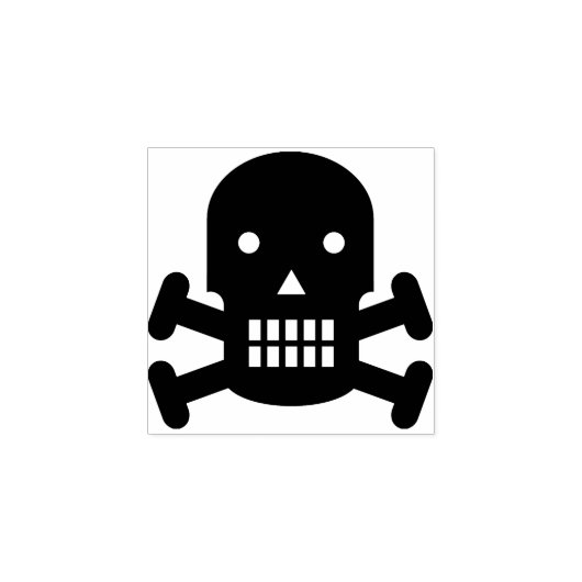 Robot schedel crossbones silhouet kunst stempel (Afrduk)