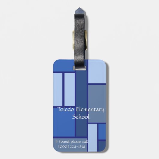 Robot School Label Bagagelabel (Achterkant verticaal)