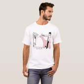 Robot schoot neer, omdat hij zuig was.Tonale strip T-shirt (Voorkant volledig)