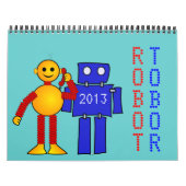 Robot sci-fi cartoon leuke science fiction kalender (Hoes)
