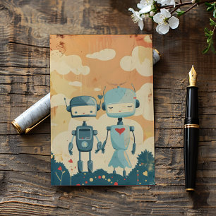 Robot Science Fiction Paar Kaart