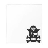 Robot Skull & Crossbones Pirate Silhouette Notitieblok (Voorkant)