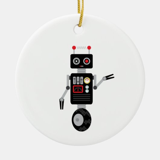 Robot Speelgoed Keramisch Ornament (Voorkant)