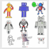 Robot speelgoed schattig kinder vaartuig sticker (Vel)