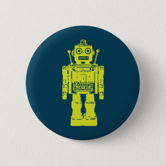 Robot Sticker Ronde Button 5,7 Cm (Voorkant)
