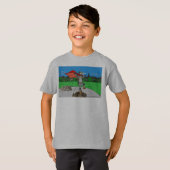 Robot Superheld Retro Kind Shirt (Voorkant volledig)