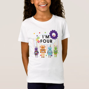 Robot T-shirts et cadeaux d'anniversaire 4e
