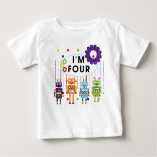 Robot T-shirts et cadeaux d'anniversaire 4e