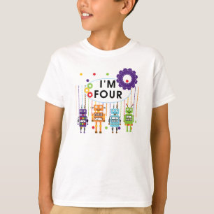 Robot T-shirts et cadeaux d'anniversaire 4e