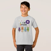 Robot T-shirts et cadeaux d'anniversaire 4e (Devant entier)
