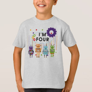 Robot T-shirts et cadeaux d'anniversaire 4e