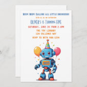 robot thema met waterverfballonnen kaart (Voorkant / Achterkant)