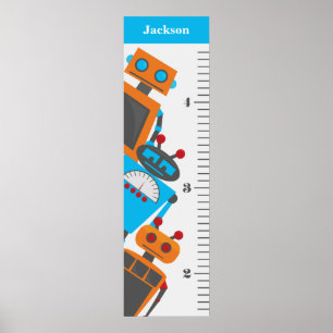 Robot Trio Kinder Groeigrafiek Poster