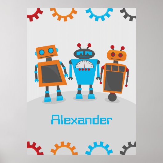 Robot Trio Poster (Voorkant)