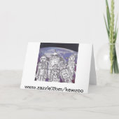 Robot Vakantie 7 Feestdagen Kaart (Achterkant)