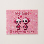Robot Valentine's Day Puzzle Legpuzzel (Horizontaal)