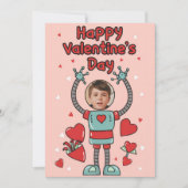 Robot Valentines Jour Photo Salle de classe Carte  (Devant)