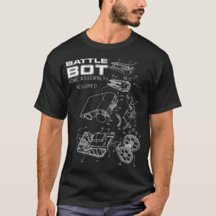 Robot vecht strijd tegen gevechtsbots patentstijl t-shirt