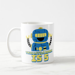 Robot Verjaardag 5 jaar Koffiemok