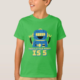 Robot Verjaardag 5 jaar T-shirt