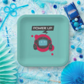 Robot verjaardagsfeest papieren bordje (Feest)