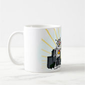 Robot versus Man met opblaasbare buis Koffiemok (Links)